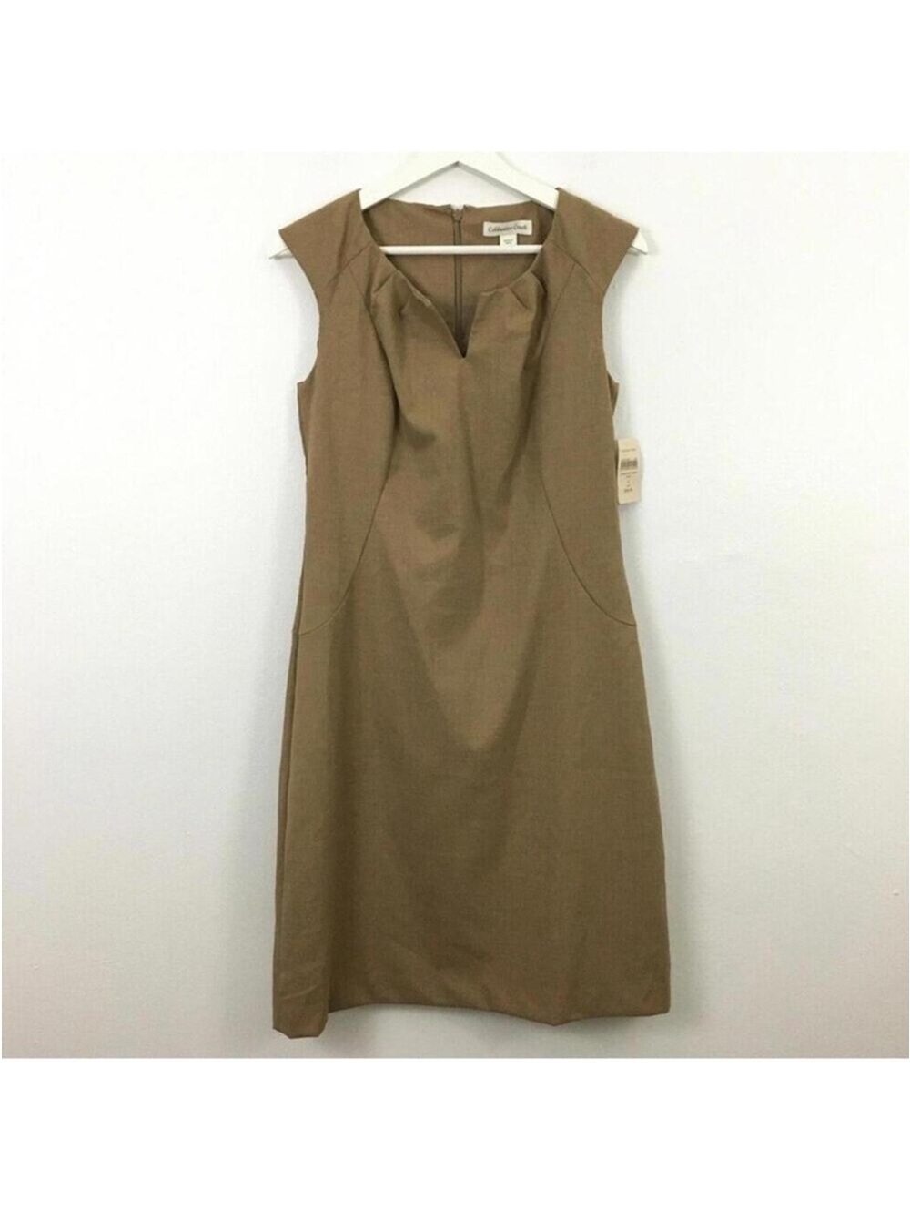 New Coldwater Creek Sueded Twill Sheath Dress Size 4